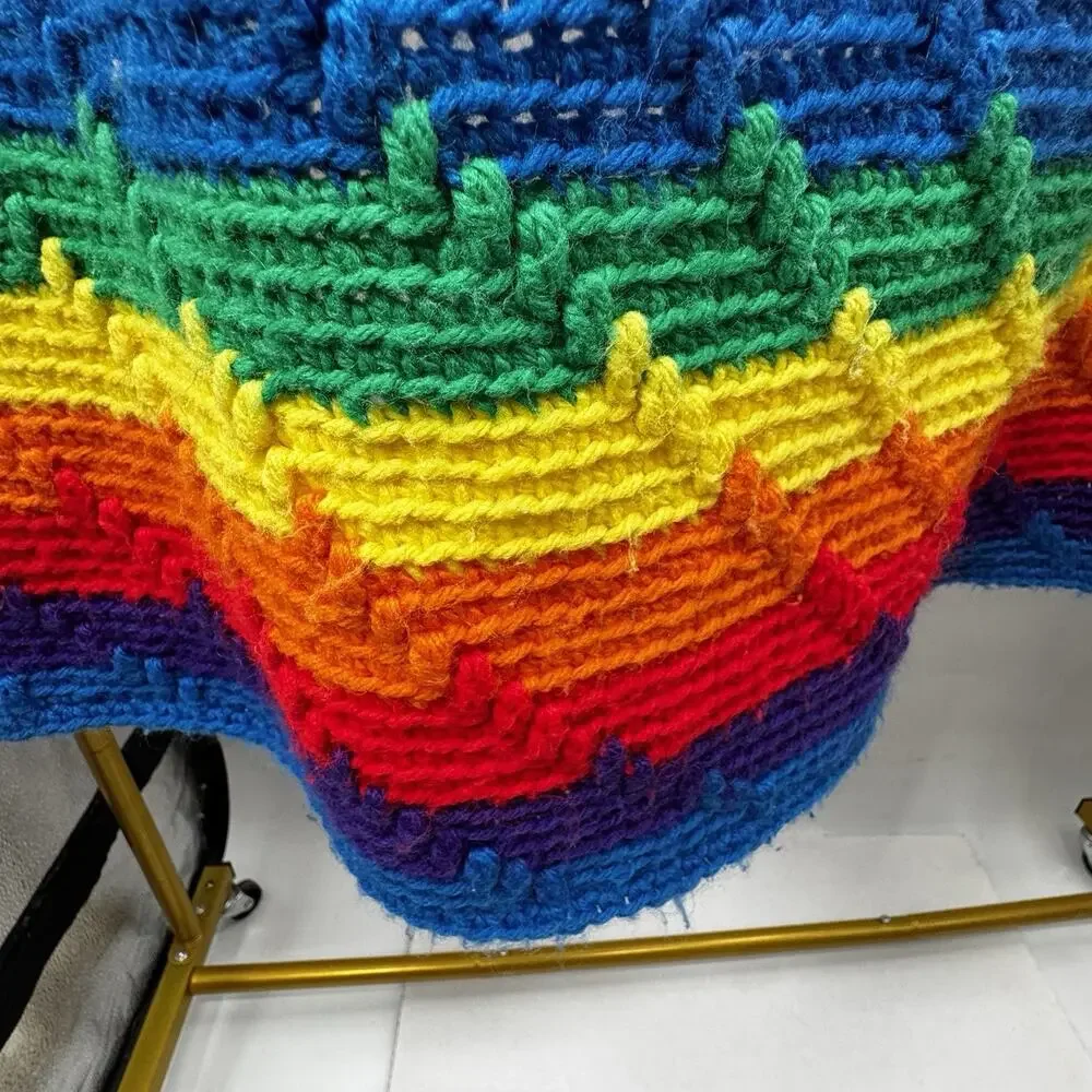 Handmade rainbow striped